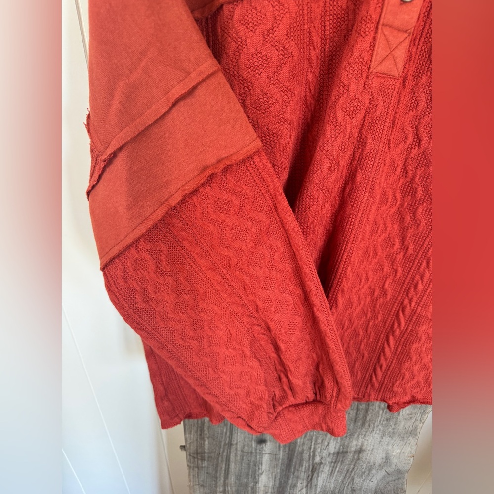 Bibi Rust-Colored Pullover Sweater Collared Henle… - image 6